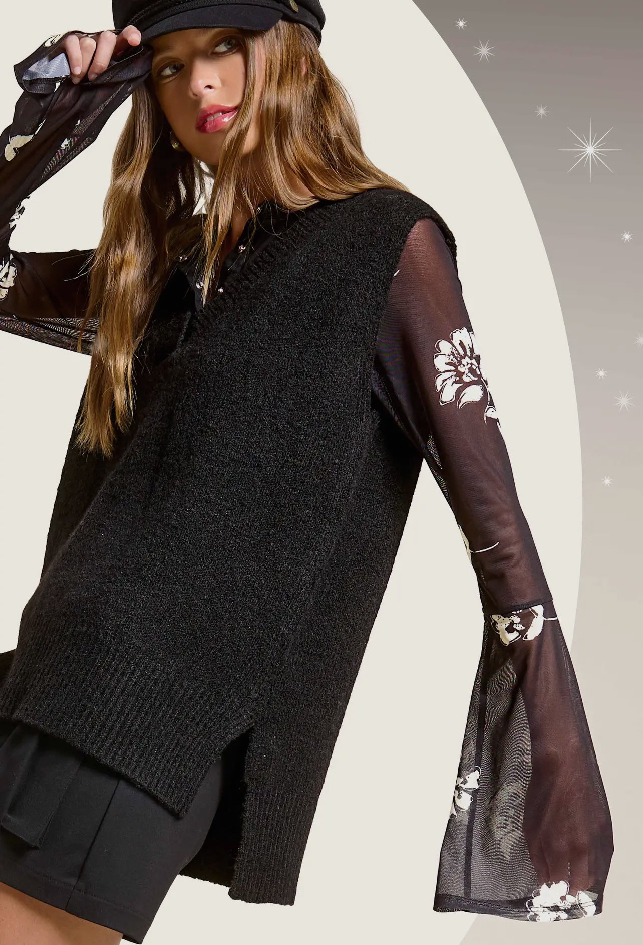 Oversized Sweater Vest