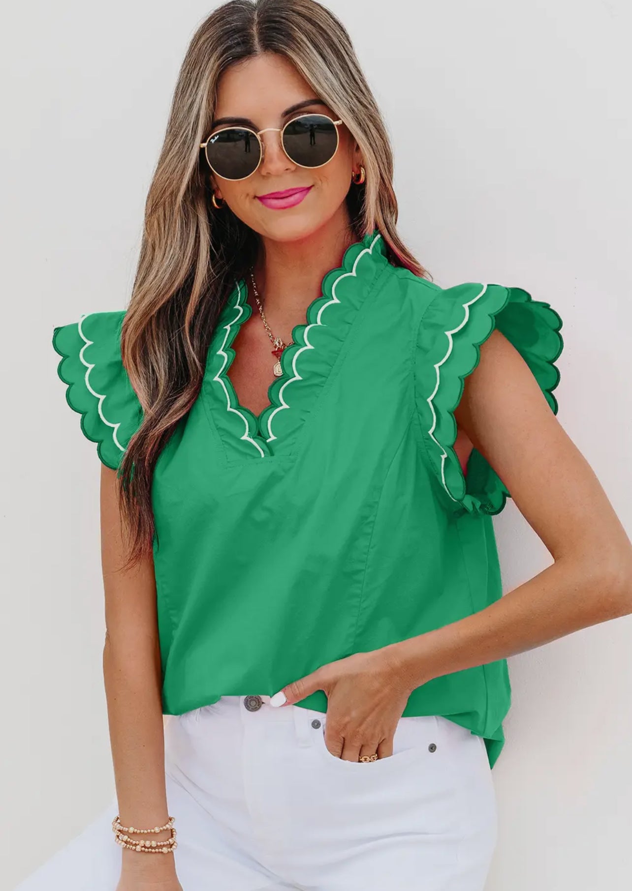 Kelly Scallop Top