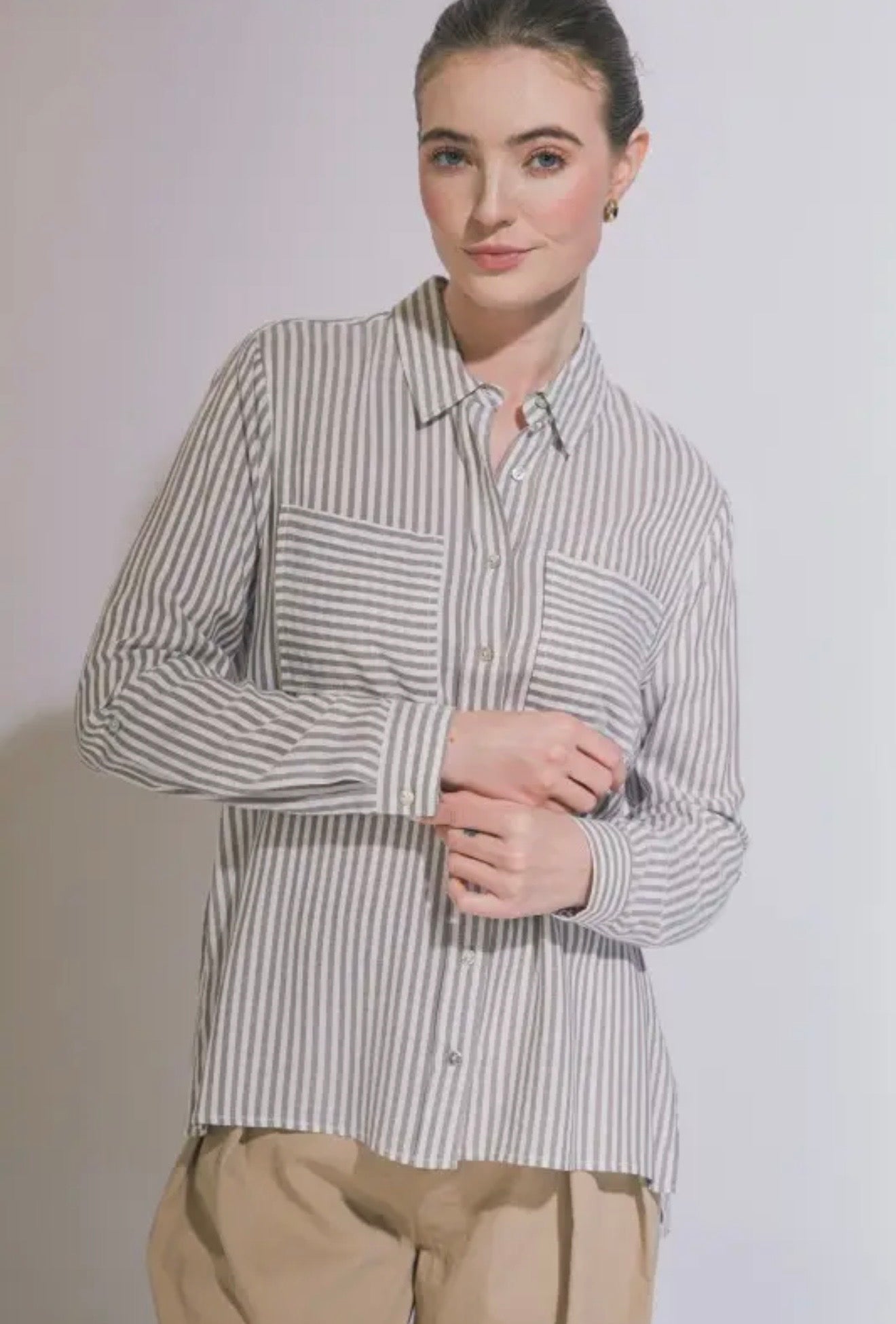 Striped Button Down Top