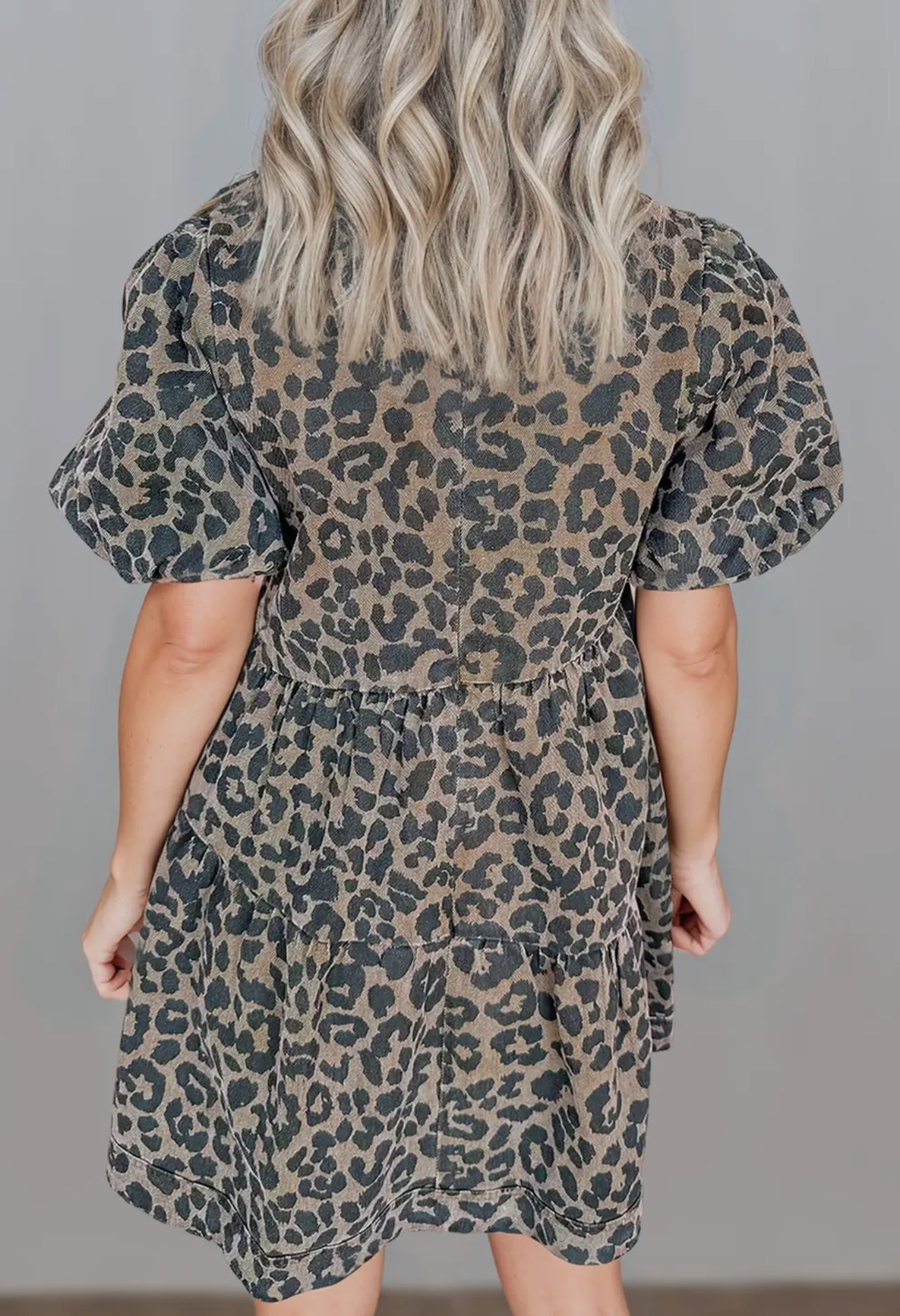Leopard Denim Dress
