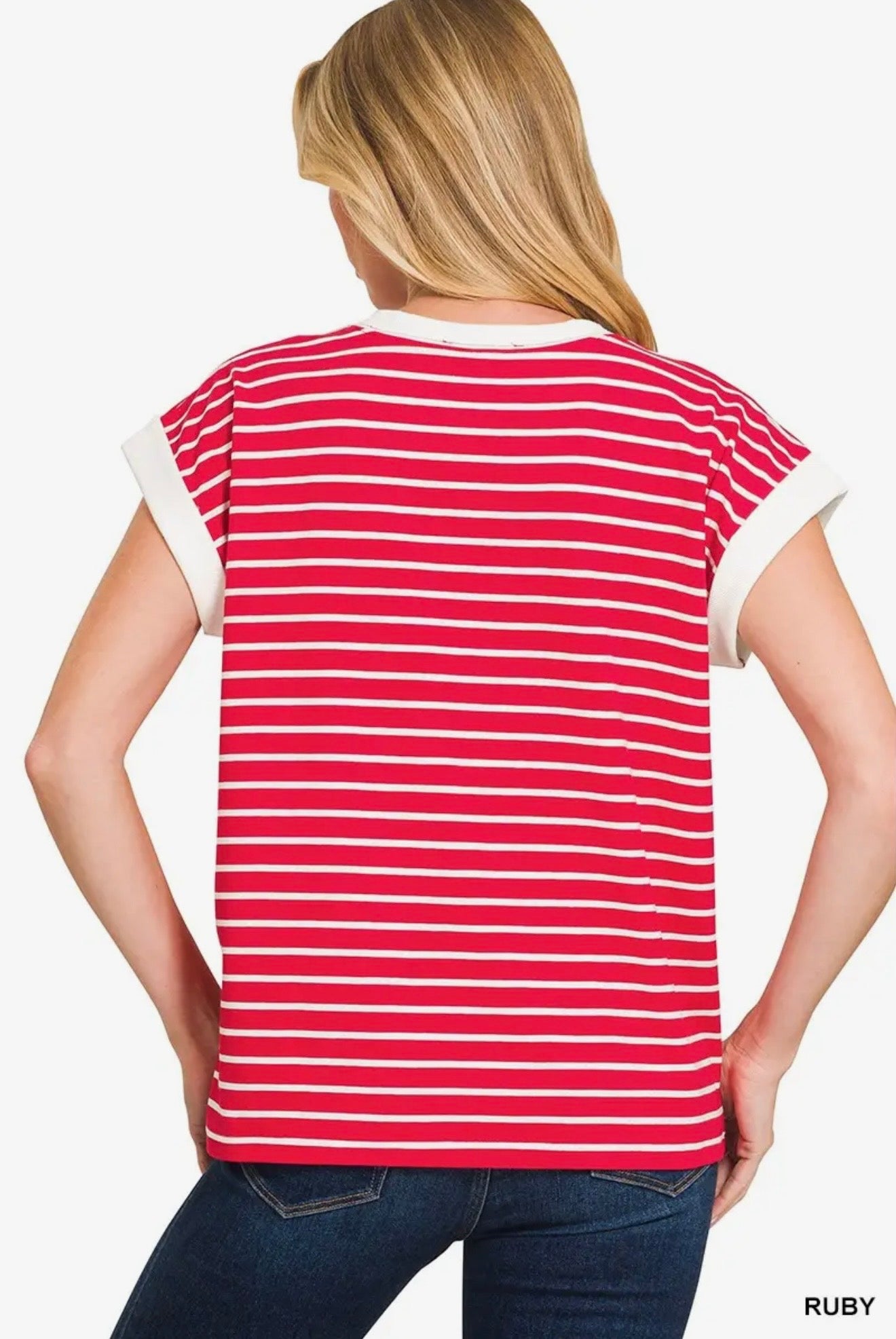 Ruby Stripe Top