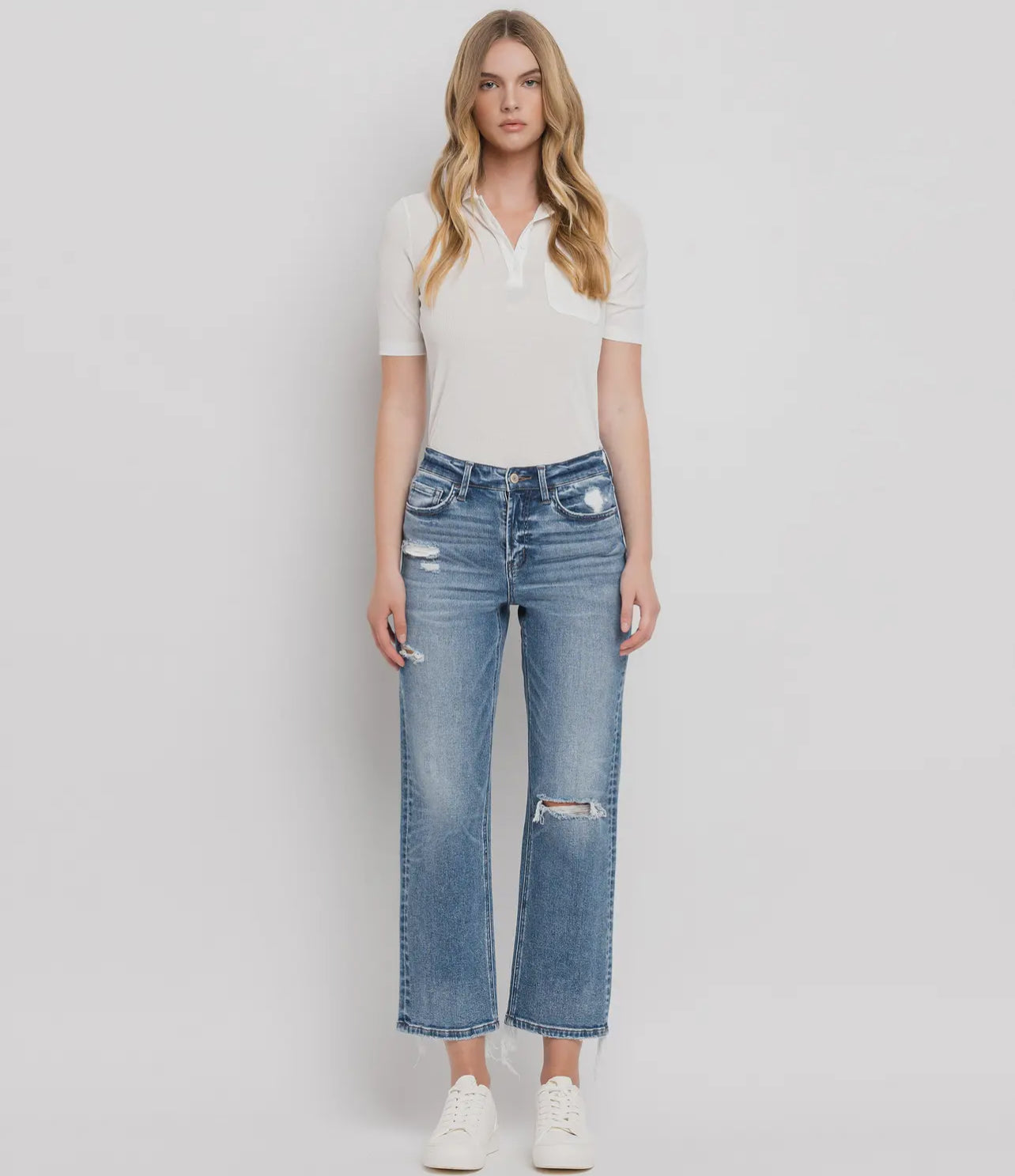 Vervet High Rise Crop Straight