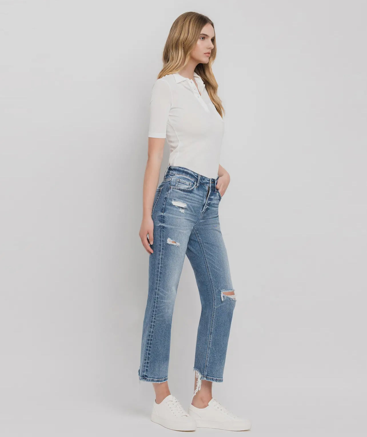 Vervet High Rise Crop Straight