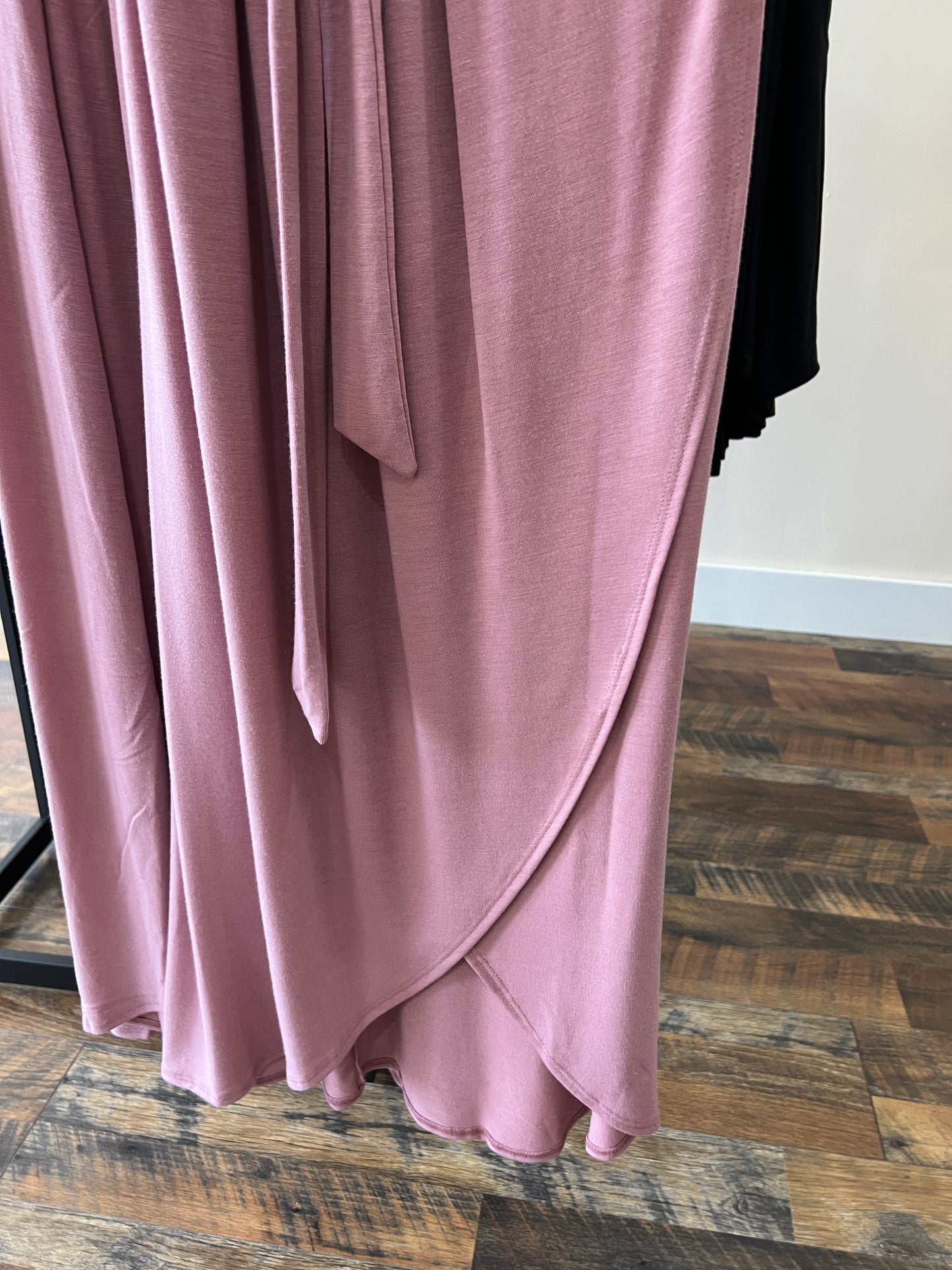 Just Me Sleeveless Wrap Tie Dress