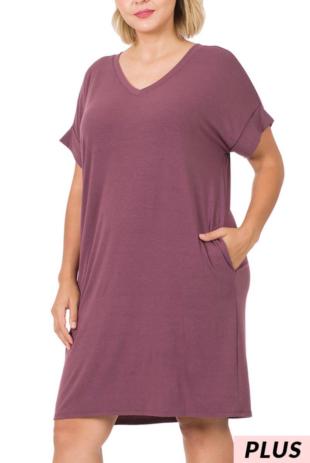 Vineyard Dreams V-Neck Midi Dress Plus Size