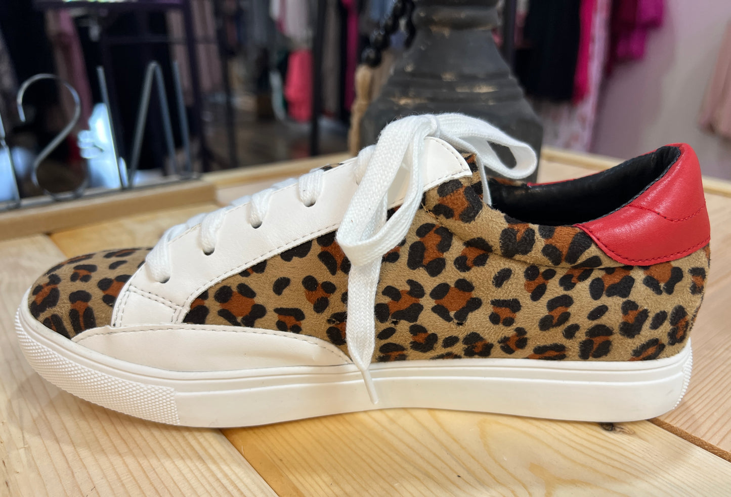 Leopard/Black Star Sneaker