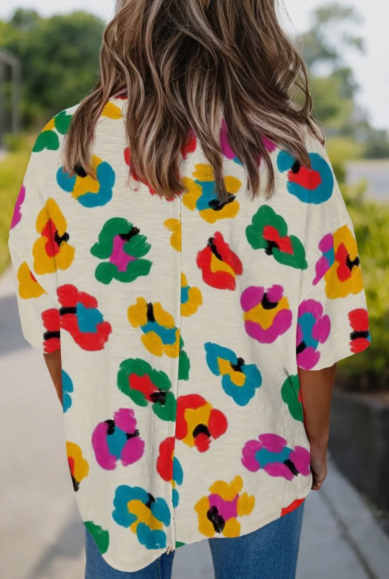 Colorful Leopard Top