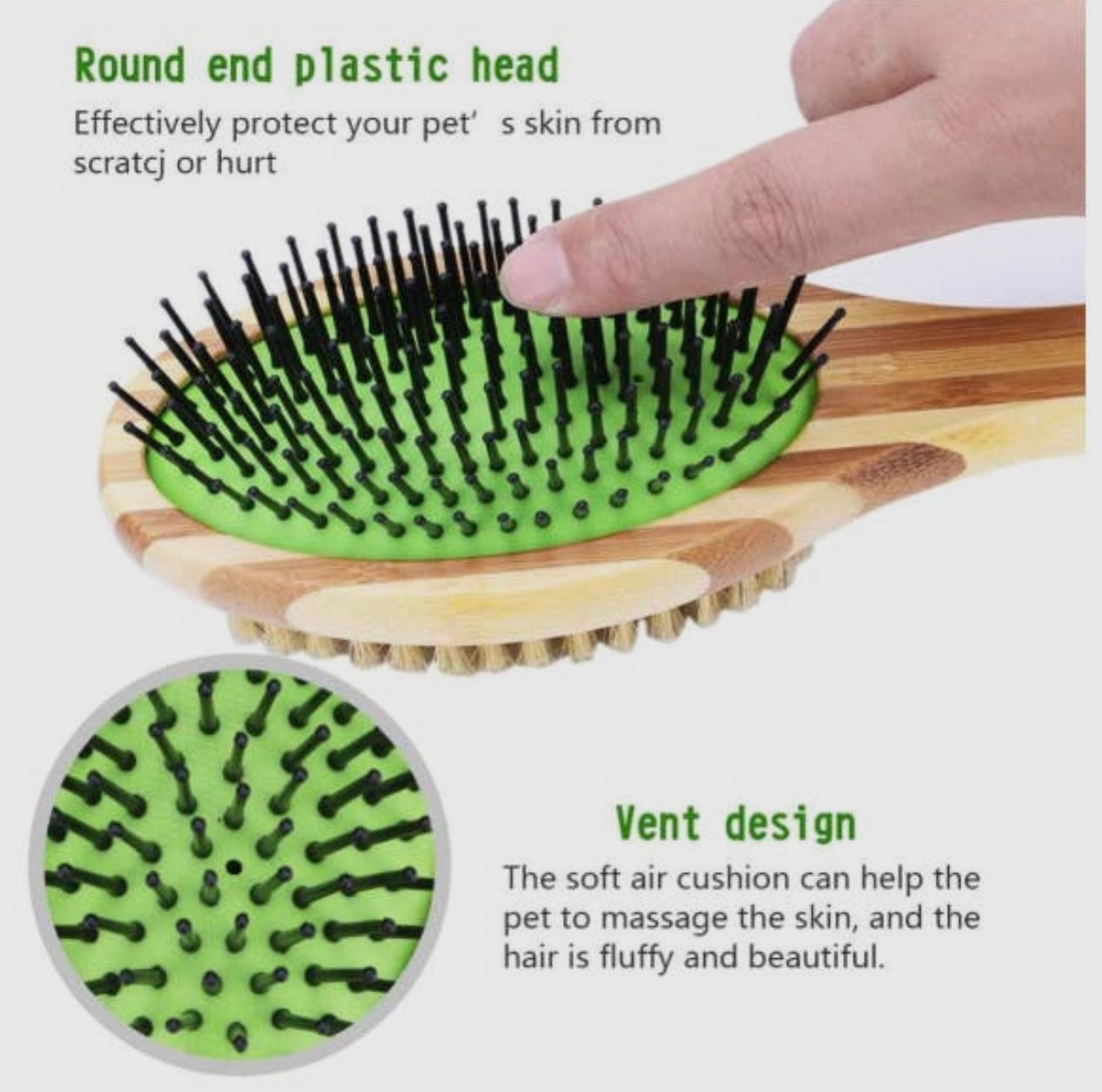 Bamboo Doggie Grooming Brush