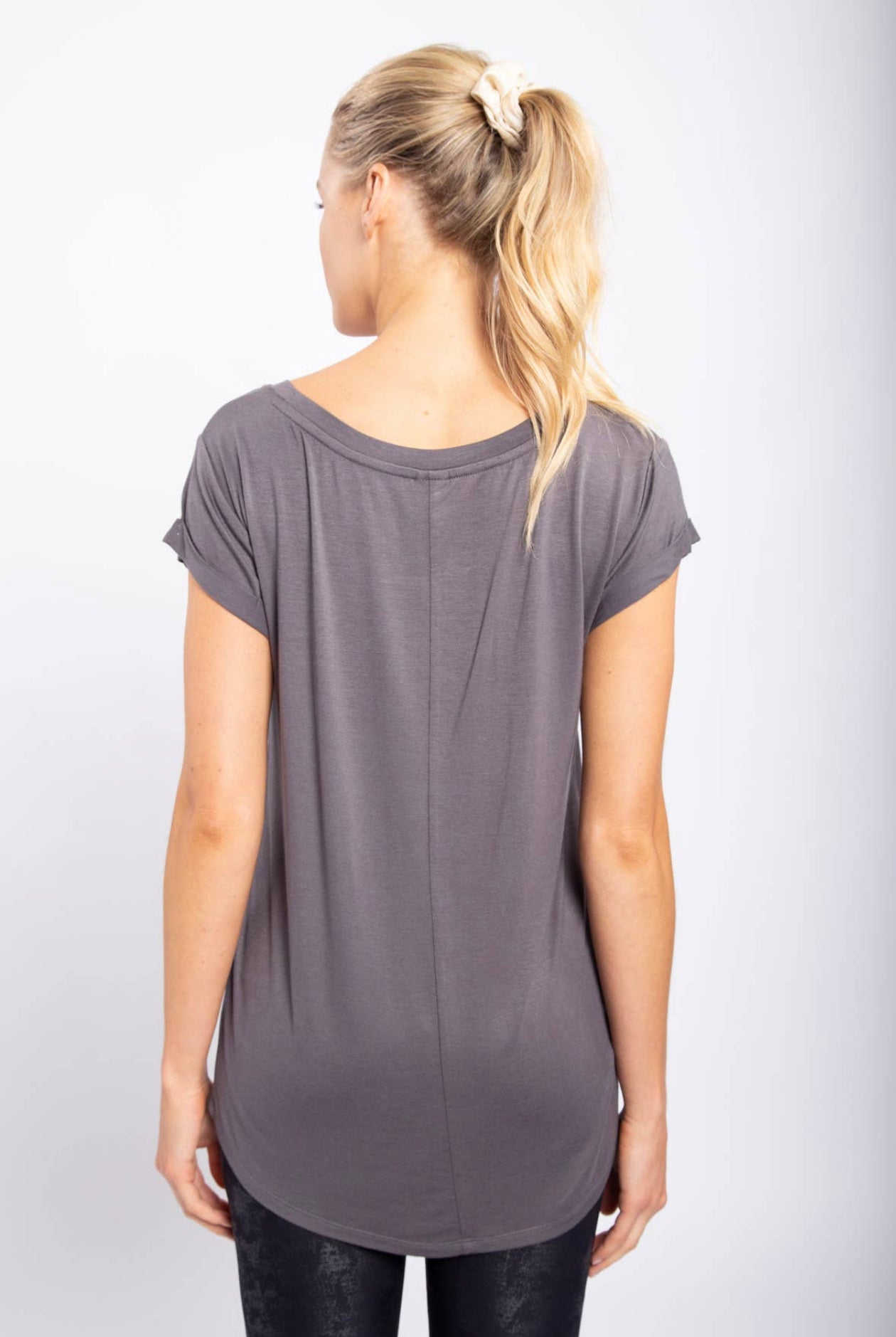 Work This Out Round Neck Cap Sleeve Shirt