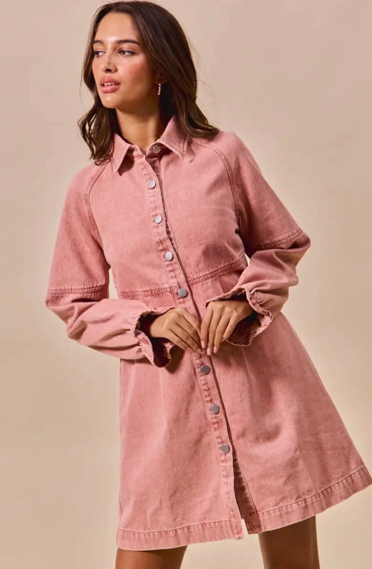 Rose Denim Dress