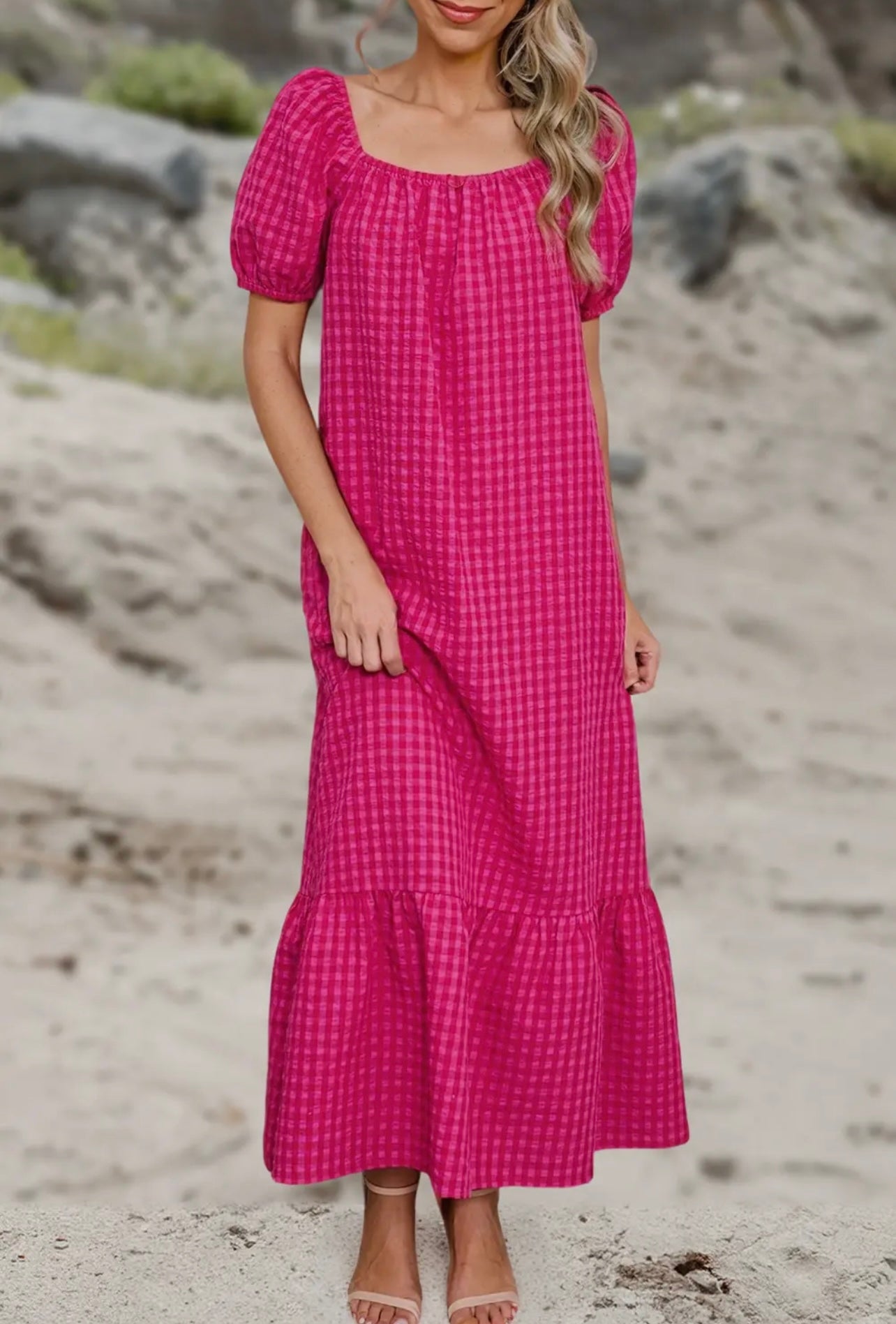 Gingham Maxi
