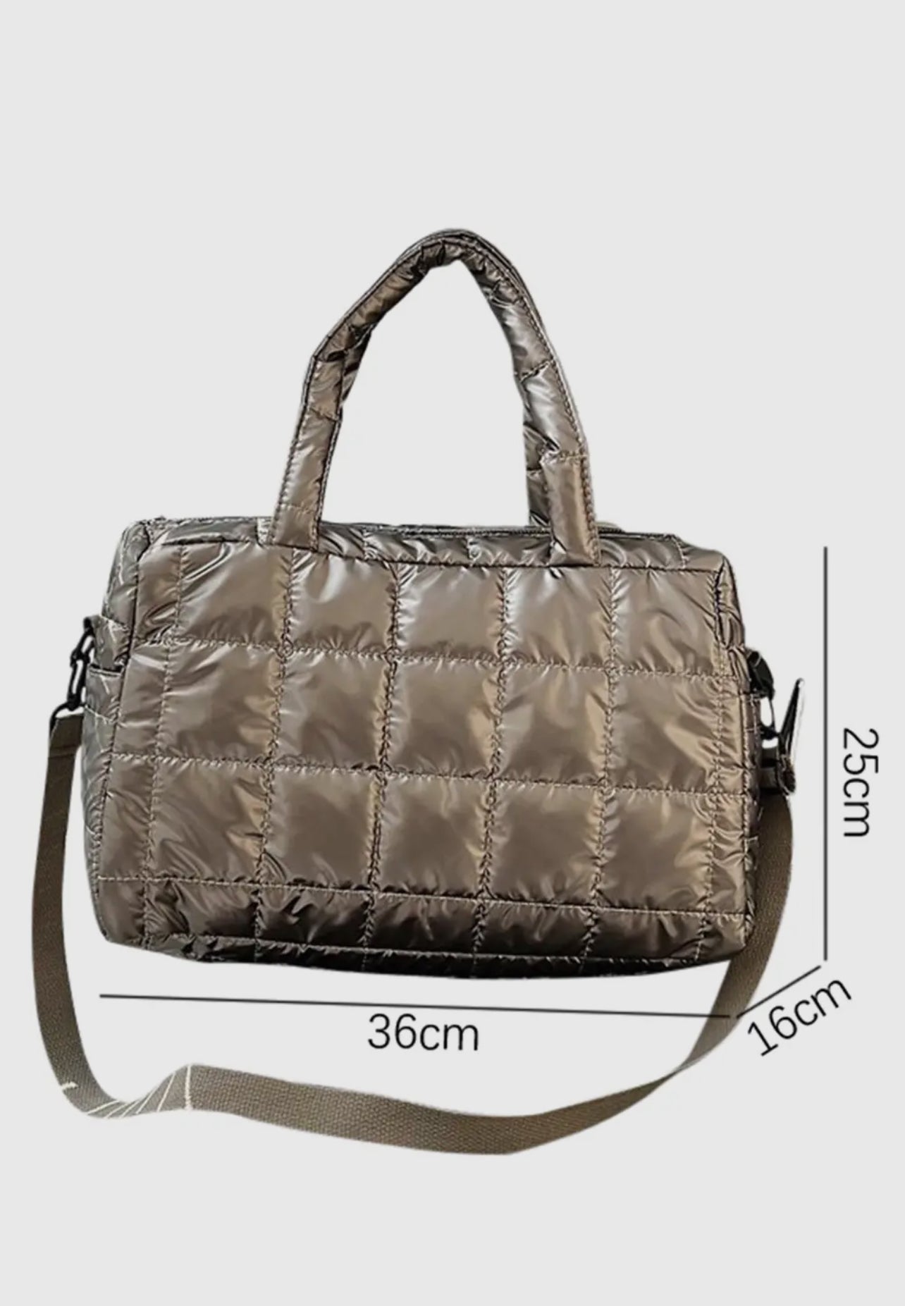 Gold Puffer Tote