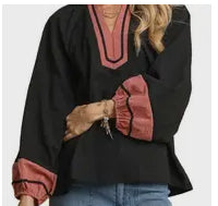 Mauve Trim Top