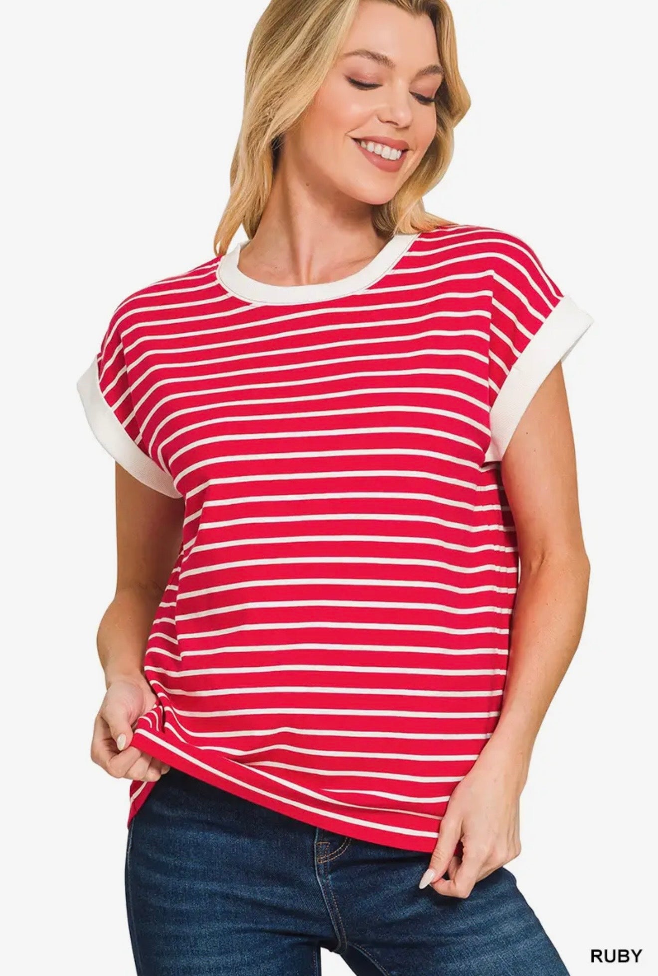 Ruby Stripe Top