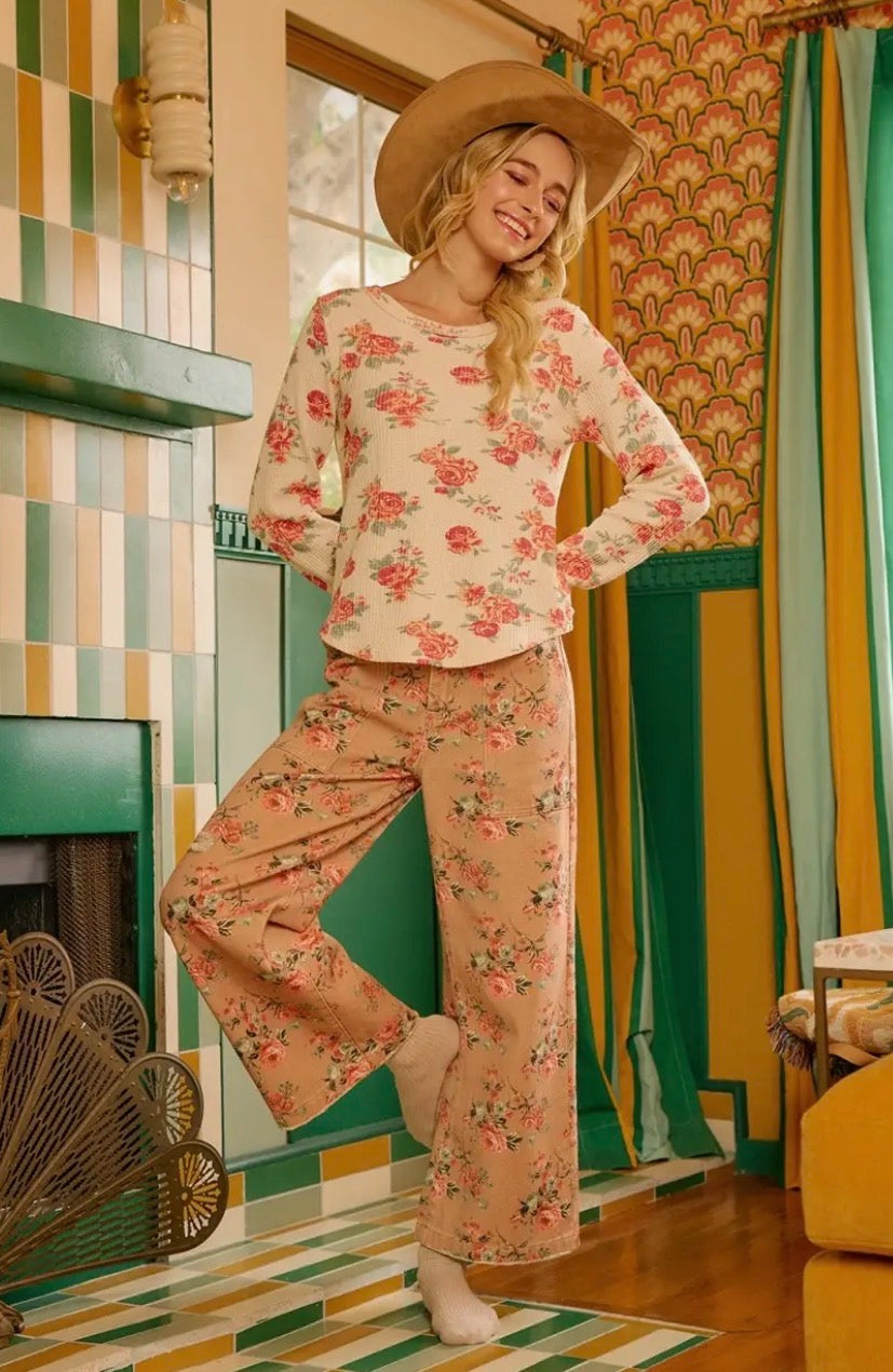 Vintage Floral Denim