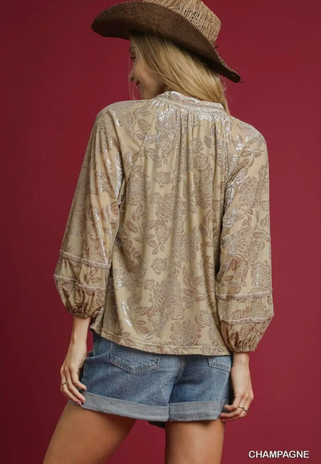 Velvet Floral top