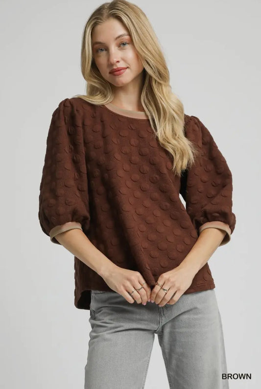 Brown Dot Top