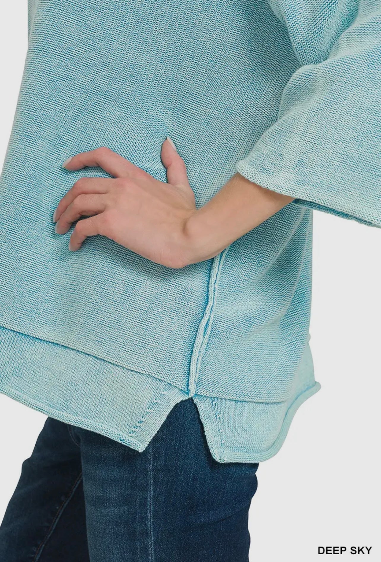 Washed Teal sweater