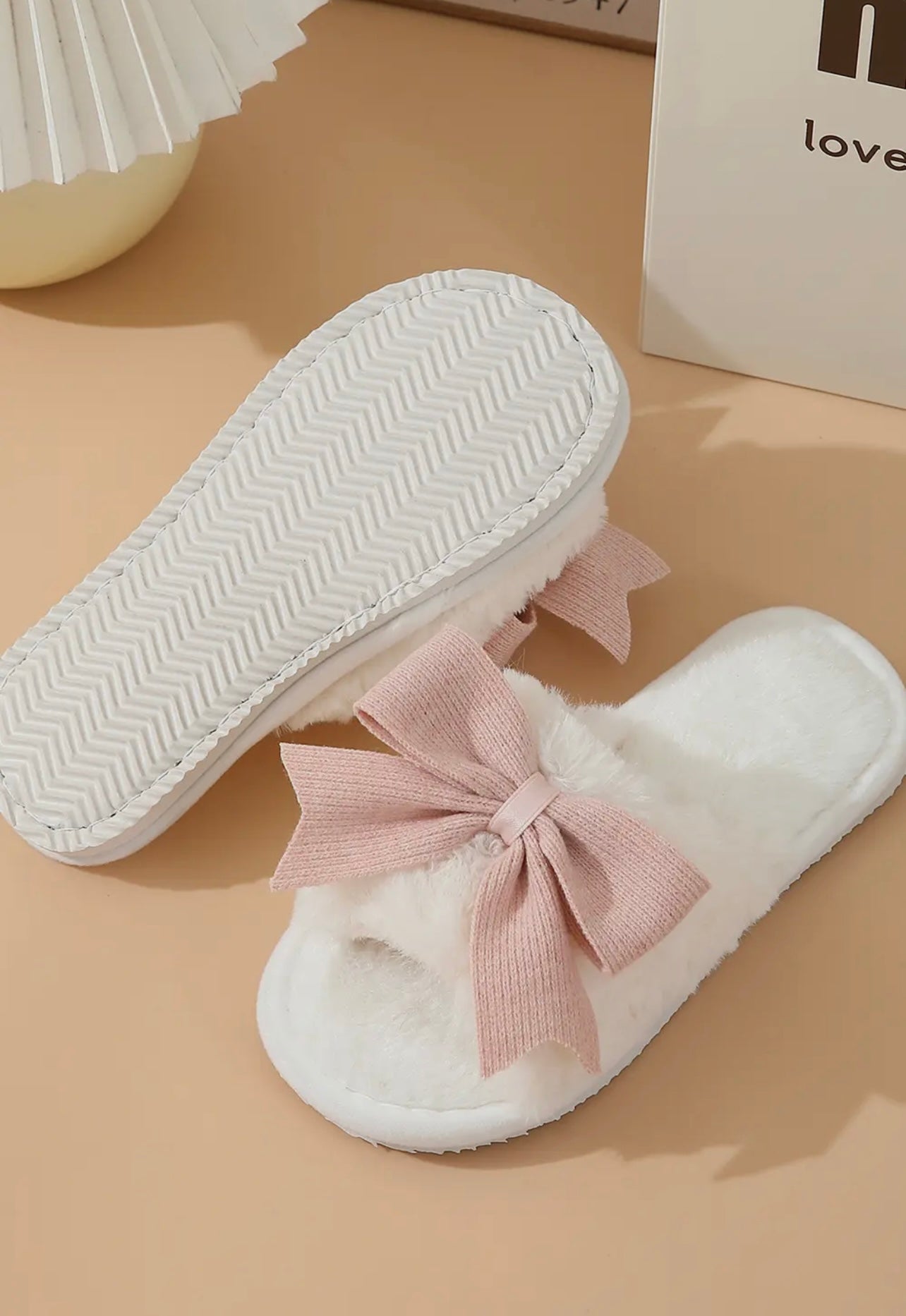 Pink Bow Slippers