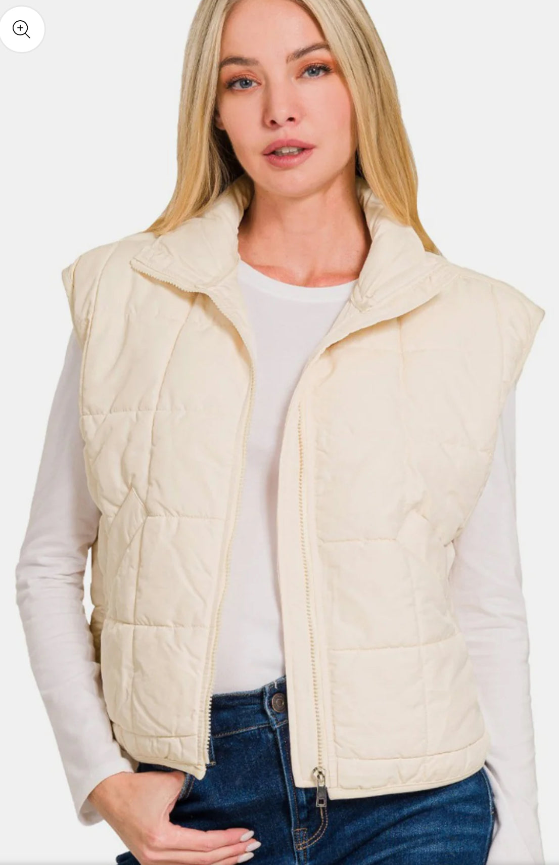 High Neck Puffer Vest