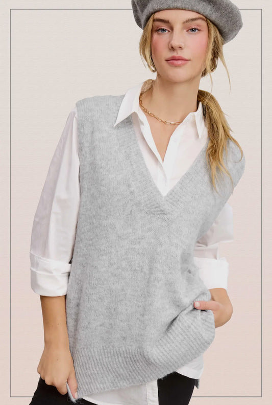 Oversized Sweater Vest