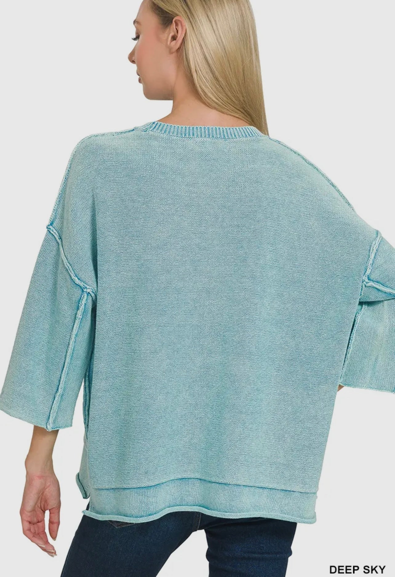 Washed Teal sweater