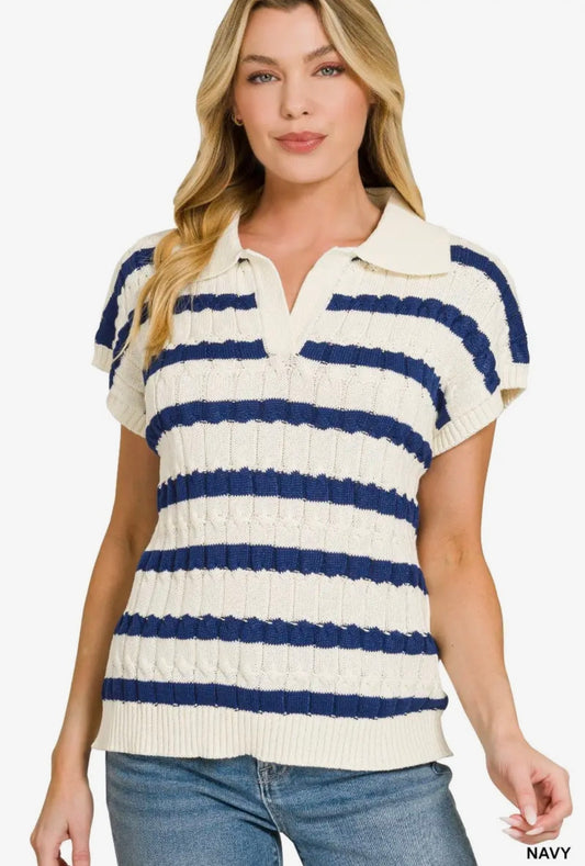 Nautical Sweater Top