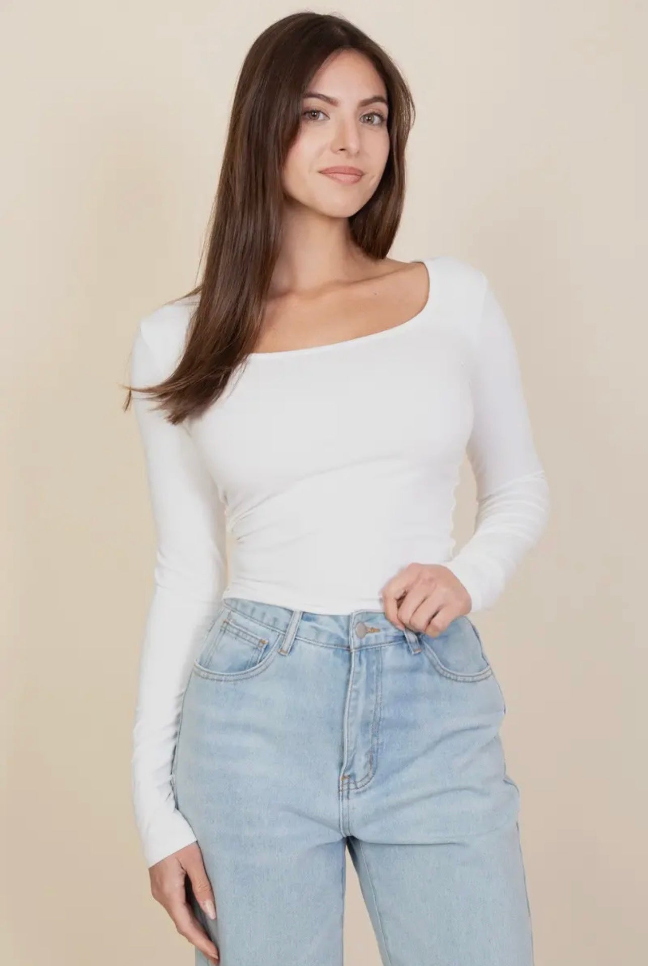 Square Neck Layering Top