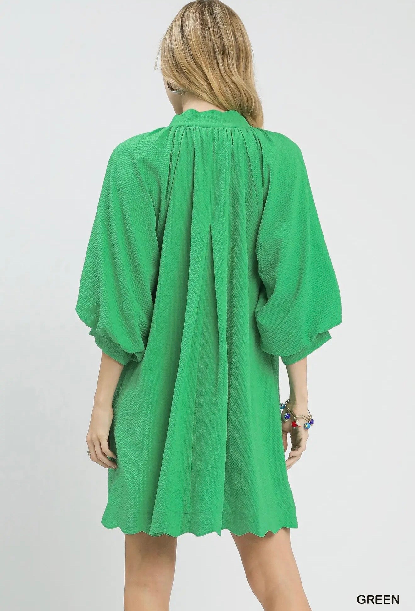 Green Scallop Dress