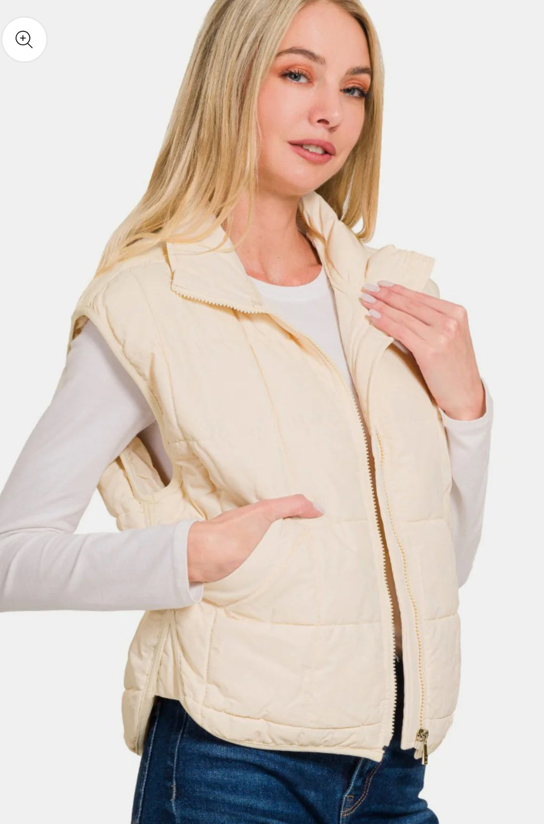 High Neck Puffer Vest