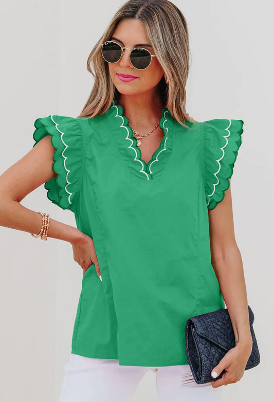 Kelly Scallop Top