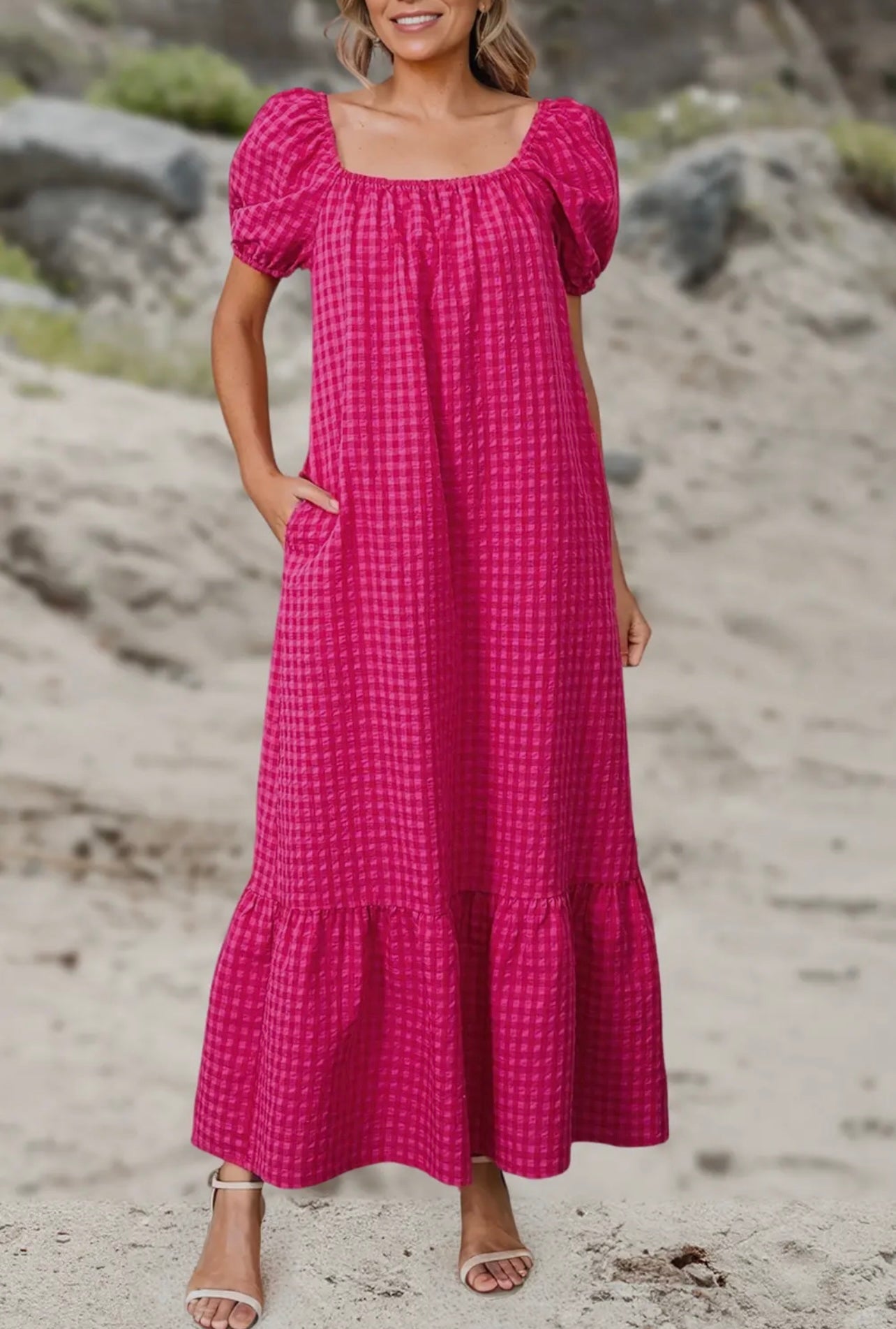 Gingham Maxi