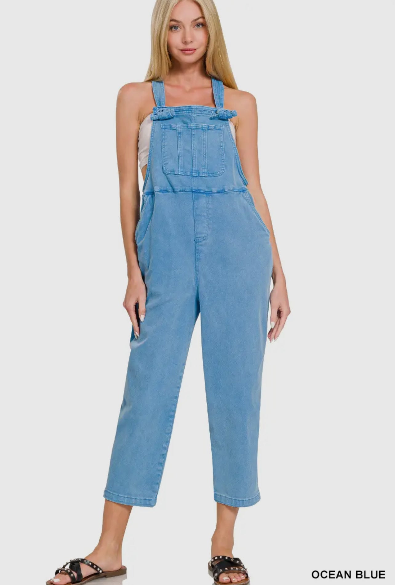 Washed Knot Overalls