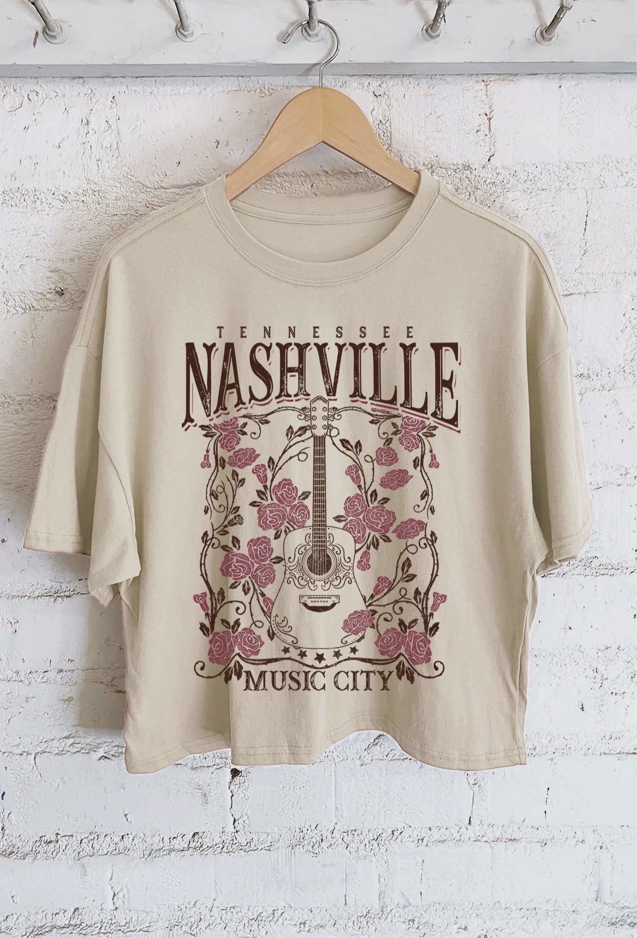 Nashville Floral Guitar Tee