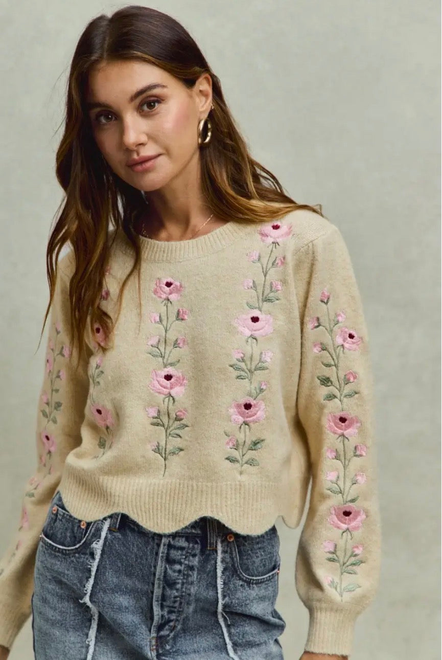 Scallop Sweater Cardigan