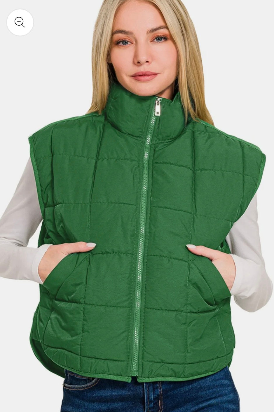 High Neck Puffer Vest