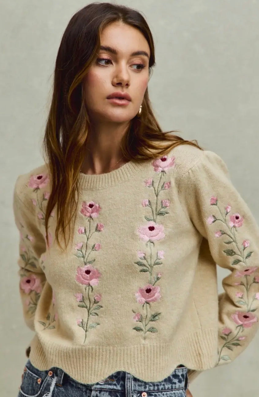 Scallop Sweater Cardigan