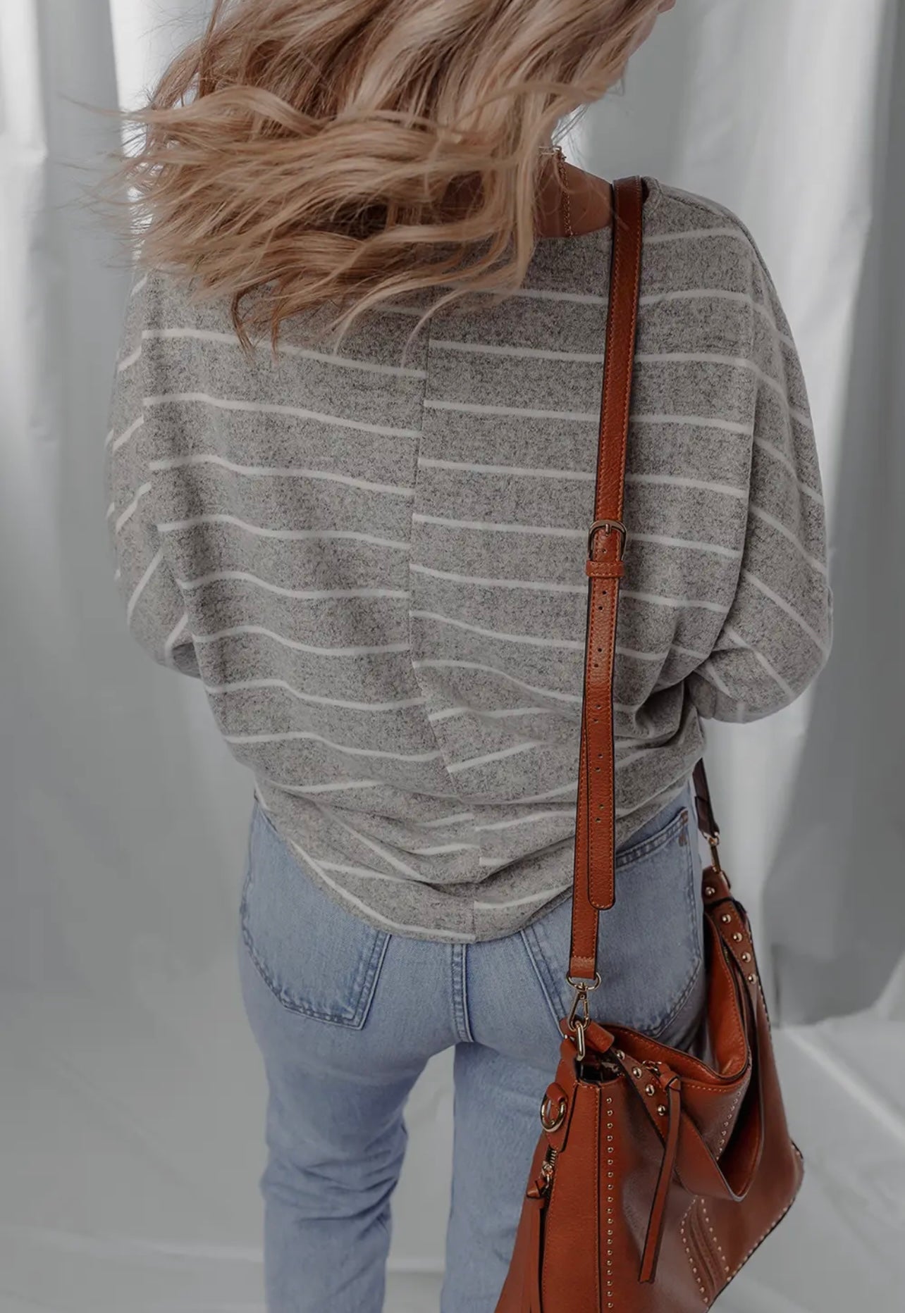 Grey Dolman Top