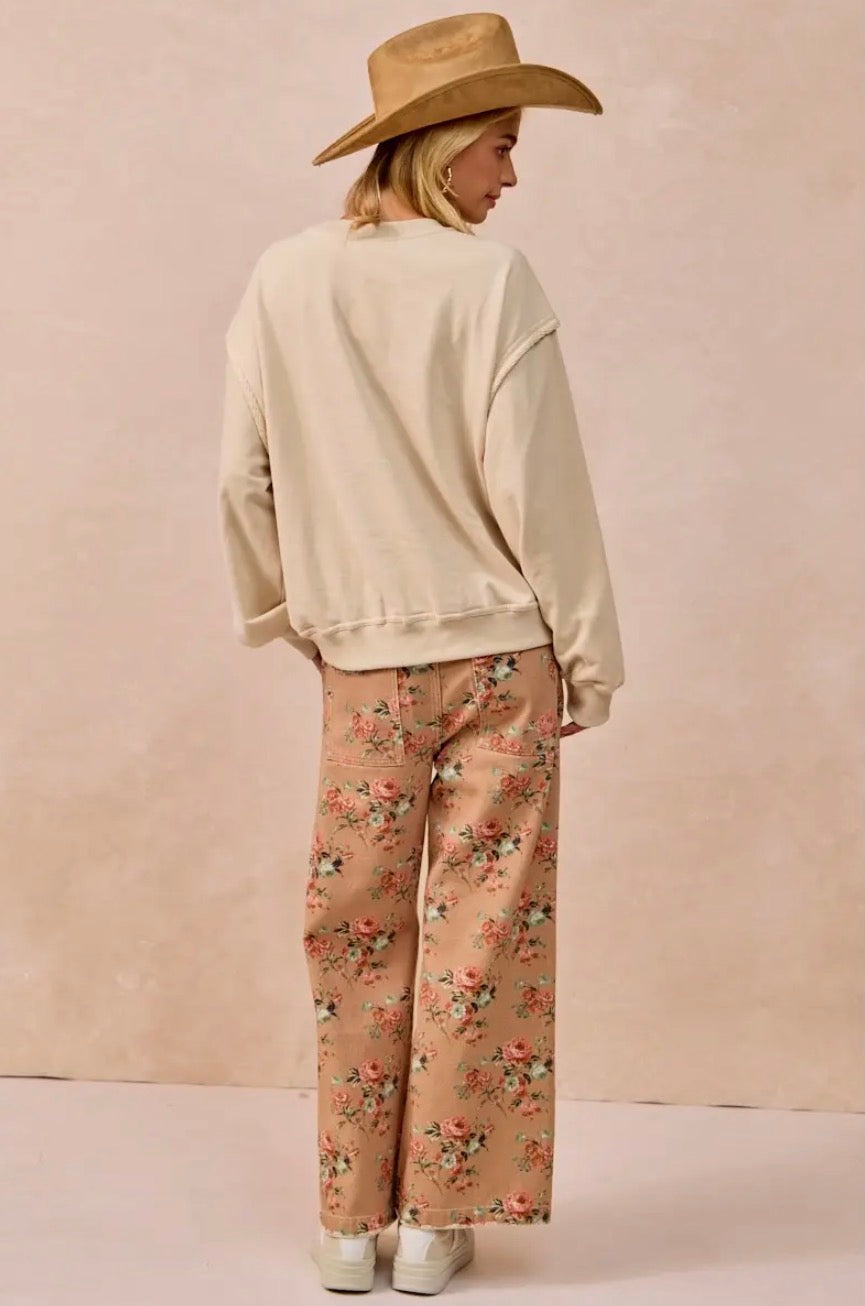 Vintage Floral Denim