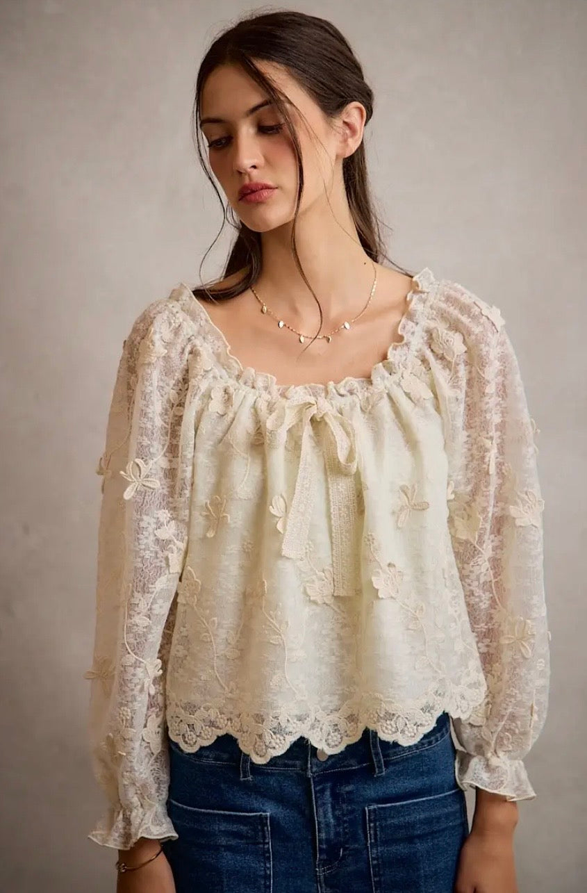 3D Floral Top