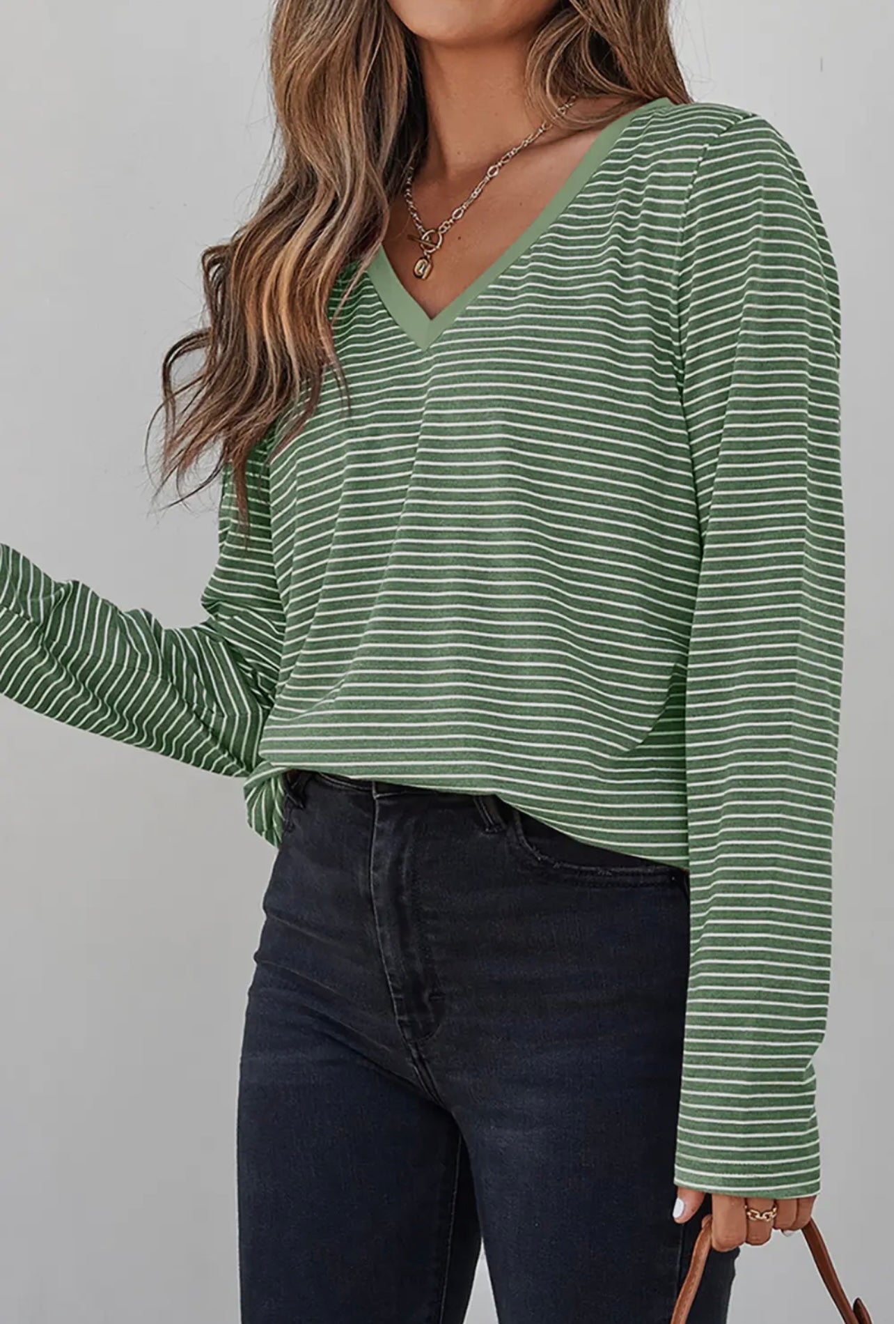 Green Stripe Top