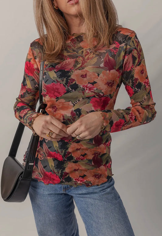 Fall Mesh Layering Top