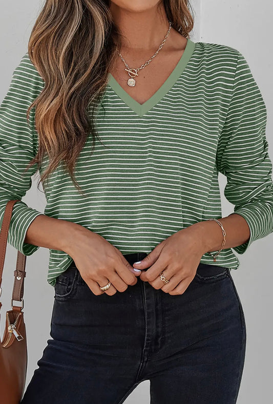 Green Stripe Top