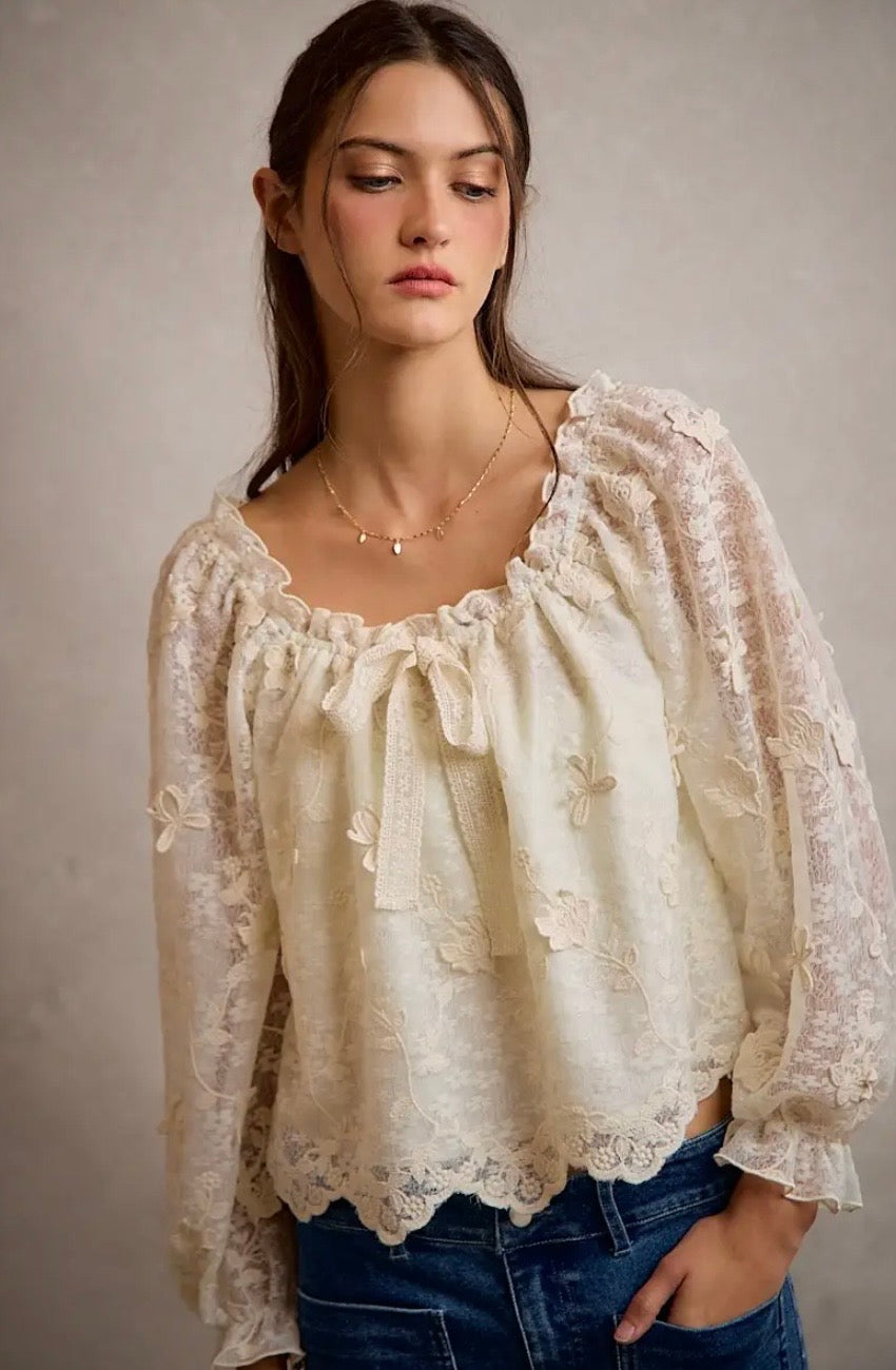 3D Floral Top