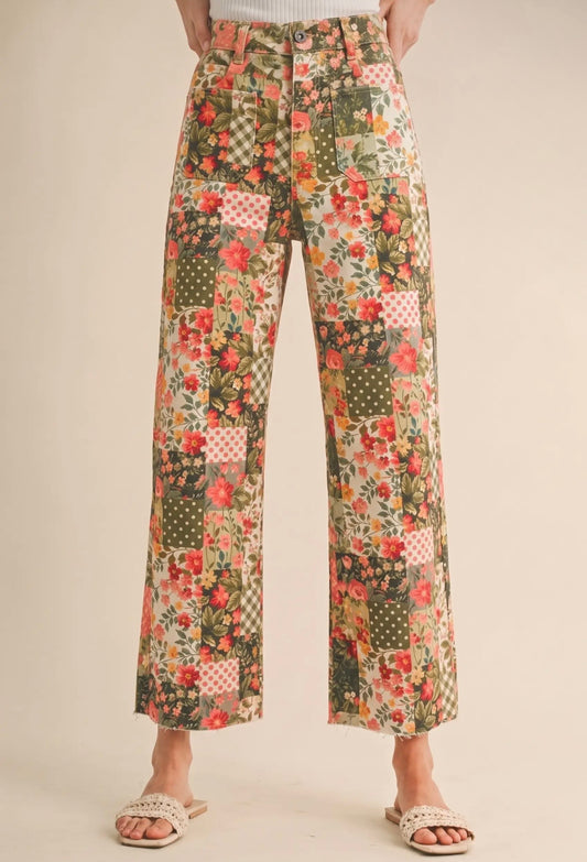 Patchwork Denim Pants