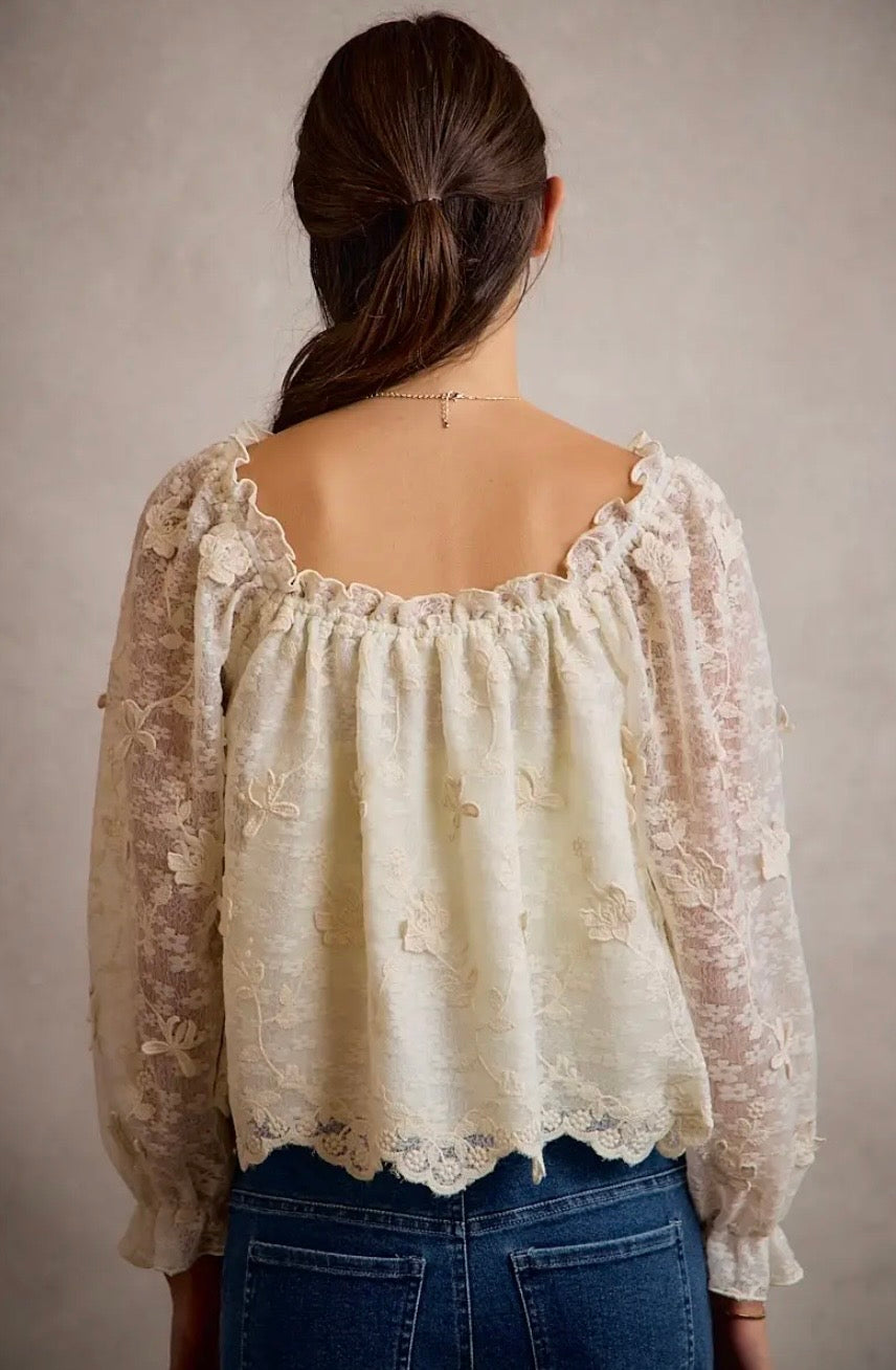 3D Floral Top