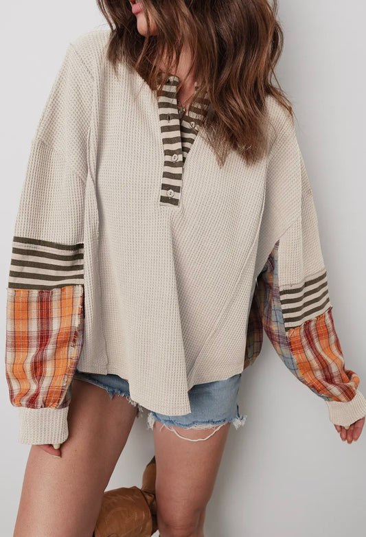 Plaid Patch Top