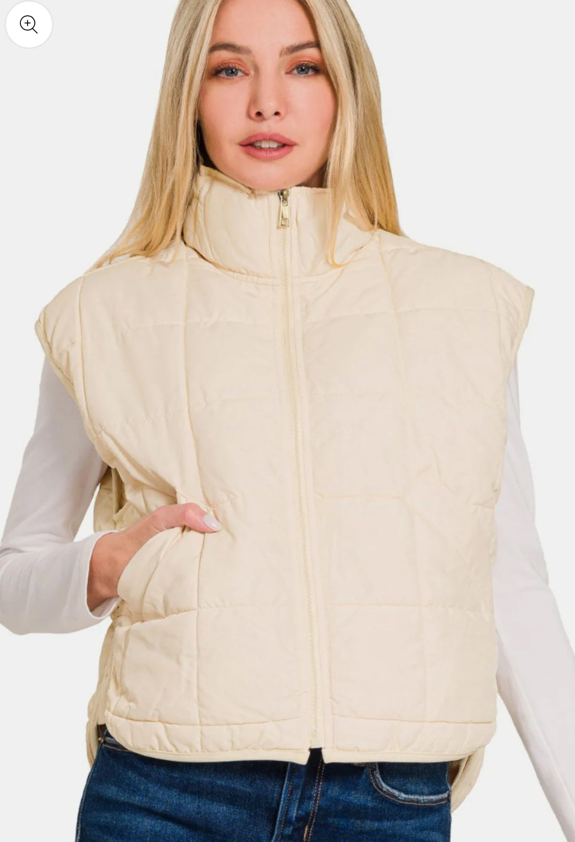 High Neck Puffer Vest