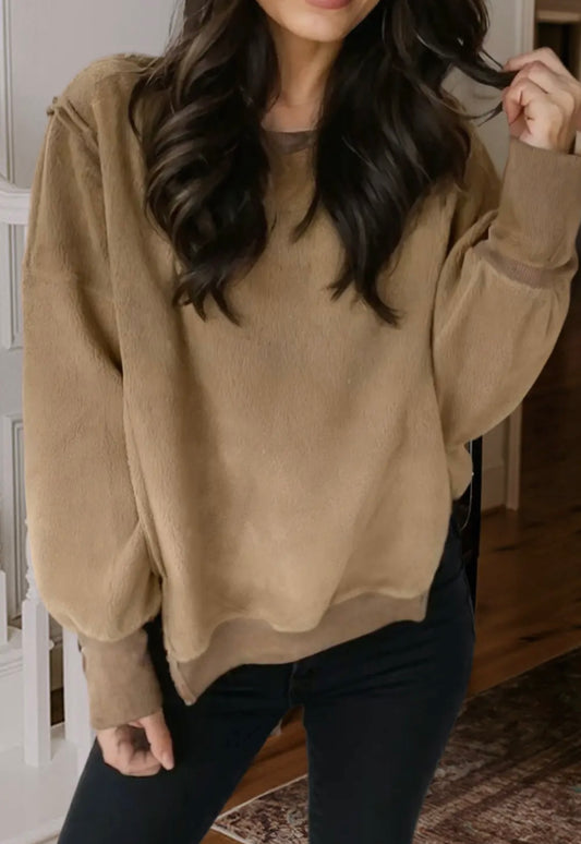 Chocolate Sherpa Top