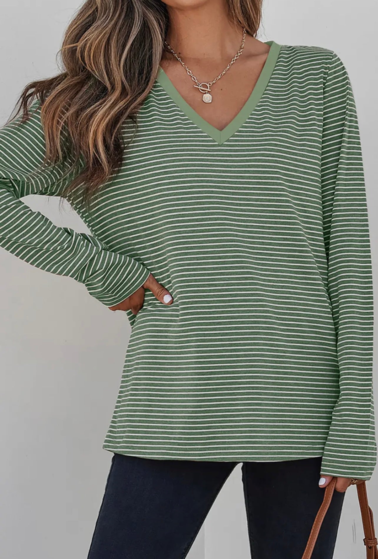 Green Stripe Top